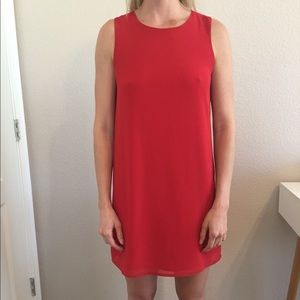 Red shift dress